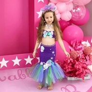 Mermaid Princess Dress Ariel Beach Party Dress Ariel Fishtail Skirt Children's Performance Photograp