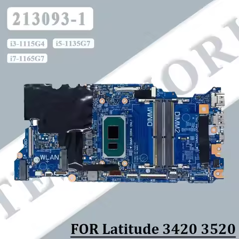 093YNN 05V7JY 0WFH9Y 0JHVK6 FOR Latitude 3420 3520 Laptop Motherboard System Mainboard 213093-1 11th