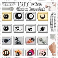 8 Ball Charm Italian Links Fit 9mm Bracelet Making DIY Charm Bracelet Link Accessories Retro Module 