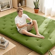 Syrinx Japanese Floor Futon Mattress Full Size 75"x54", Thicken Foldable Lazy Floor Bed for Adults, 
