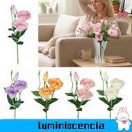 LUMINISCENCIA Eustoma Artificial Flowers, 3 Heads Multicolor Simulation Lisianthus Flower, Creative 