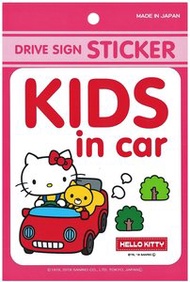 Hello Kitty - 日本 Sanrio Hello Kitty貼紙 Hello Kitty Kids in Car安全貼 平行進口