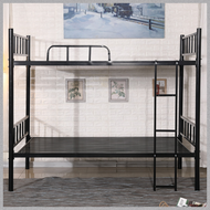 METAL BED FRAME / Single size Double Deck Metal Bed Frame.Bunk Bed.Double- Storey Bed for Siblings Dormitory Tenants Helpers / Upper and Upper Lower Bed Staff Dormitory Bed 1.2m Double Bed High and Low Bed Thickened Iron Shelf Bed 1.5m Double Bed
