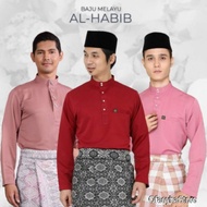 | SAIZ S - 5XL | MAROON | DUSTY PINK | ROSE GOLD | BAJU MELAYU AL HABIB | CUTTING SLIMFIT | LESS IRO