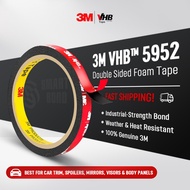 3M 5952 VHB Double Sided Tape Super Strong Black Foam Heavy Duty Waterproof Adhesive Kereta Car Home