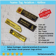 Name Tag Airline Lion Air - Wings Air - Batik Air - Singapore Airline - Sky Team - Garuda Indonesia 