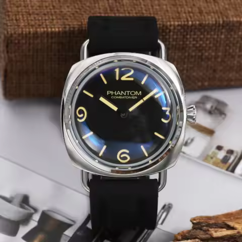 Homage Military Watches for Seiko Vh31 Sterile Dial Super Luminous 100M Waterproof Dome Len Vintage 