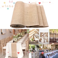 WINTE Vintage Table Runner Wedding Burlap Hessian Country Home Table Runners