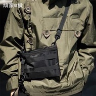 e軍事戰術側背小包 個性工裝胸包 織帶 小後背包 包包 單肩 輕便 軍事風  零錢包 鑰匙包