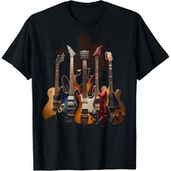 Men's cotton T-shirt Guitar Colors Colorful Musician Guitar For Guitarist T-Shirt 4XL , 5XL , 6XL