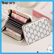 AURORY Coin Purse, PU Leather 9 Bits Mini Wallets,  Zipper Portable Credit Card Holder Men