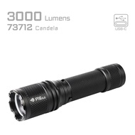 Tactical Flashlight P16 2.0 Rechargeable Powerful LED Torch Self Defense Strobe Mode Wide Voltage(1