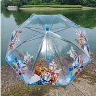 Children Transparent Umbrella π¦ Manual Opening Payung Kaca Budak - 170T Plastic Cloth Anti-Scratch