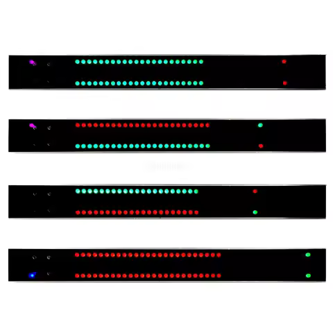 Nvarcher Dual 40 LED Level Indicator Stereo Audio Music Spectrum Green Red VU-Meter With Voice Contr