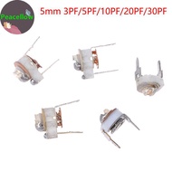 Peacellow 5PCS 5MM Ceramic Trimmer Capacit Adjustable Capacitor Trimmer Variable Ceramic Capacitor 3