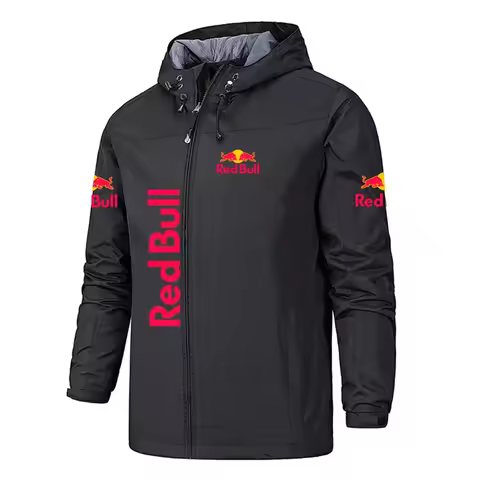Red Bull logo motorcycle team men's waterproof jacket with Red Bull logo, men's windproof jacket, Re