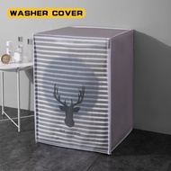 Washing Machine Cover Cute Cartoon Sunscreen Waterproof Dustproof Washer Dryer Cover for 9-10kg Front-Loading Machine Accessories