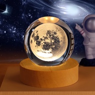 Planet ball crystal lamp moon solar system / crystal ball lamp