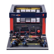 Diecast F1 Bburago Pit Stop Edition Red Bull with RB20 1 Max Verstappen Diecast Model 1:43 F1 2024