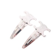 กิ๊บติดผม Celine โลโก้ Triomphe สีเงิน สภาพดีเยี่ยม พร้อมกล่องและถุงผ้า ผลิตในอิตาลี