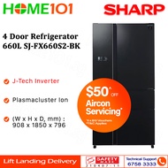 Sharp 4 Door Refrigerator 660L SJ-FX660S2-BK