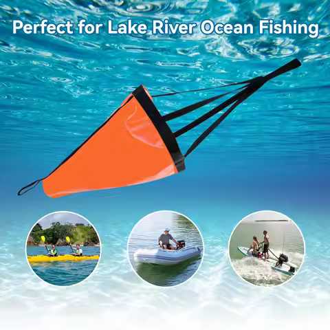 Goture 19”/24”/42”/53 Inch Drift Sock Sea Anchor Drogue with 30ft Kayak Tow Rope Line Buoy Ball for 