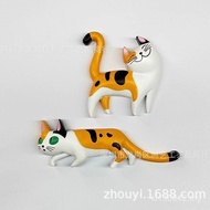 Refrigerator Stickers Cat Refrigerator Stickers Refrigerator Stickers Flower Cat Resin Strike Cat Ma