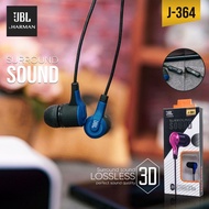 Headset Handsfree Earphone Universal JBL J-364 Stereo Strong Bass HF - For Android & iOS