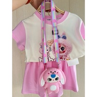 Summer set short sleeve Baby three QCCC for babies. Soft and cool cotton, cute Baby three print.GIVE