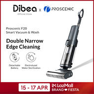 Dibea x Proscenic F20 WashVac Wet Dry Cordless Vacuum Cleaner &amp; Floor Washer | Detachable Battery | Double Edge Cleaning | Local Warranty