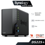 Synology DS225+ NAS DiskStation 2-Bays Enterprise NAS with Dual-Core Processor Backup Storage for Ho