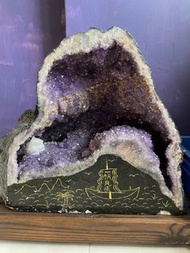 🕉️離心義賣💜珍品💜巨型超美帶鈦帶方解石紫晶洞💲1️⃣2️⃣0️⃣0️⃣0️⃣
