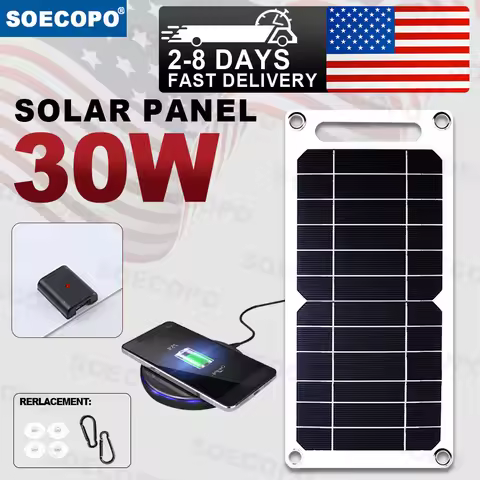 (U.S Stock 2-8 Days) 35W Portable Foldable Solar Charger Panel Dual USB Ports Fast Charging Power Ba
