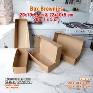 Brownies Box 22x10x5 | Brownies Box 20x10x5 | Mini Donut Box contains 3 (20x7x5 cm) Food Storage Con