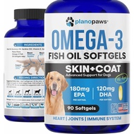 Omega 3 Fish Oil for Dogs - Salmon Oil for Dogs - Dog Fish Oil Supplement May Help Shedding, Allergy