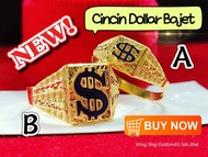Wing Sing Cincin Bajet Dollar Logo Fesyen Tulen Emas 916 / 916 Gold Dollar Sign Money Ring