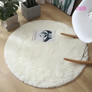 【ZHZH】 Round Area Rugs Bedroom Rugs Living Room Rugs Non-Slip Soft Fluffy Shaggy Carpete