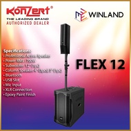 Konzert by Winland 12inch Subwoofer | 4"x3/3"x1 Colunm Speaker w/ Bluetooth, USB Slot, Mic &amp; Line Input-700W Max FLEX 12