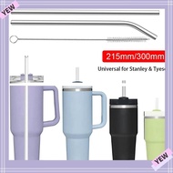 YYE 1Pcs Cup Straw, Drinking Silver Stainless Steel Straws, Straight Bent 6mm 8mm Reusable Replacement Straw for  30oz 40oz Tyeso Cup
