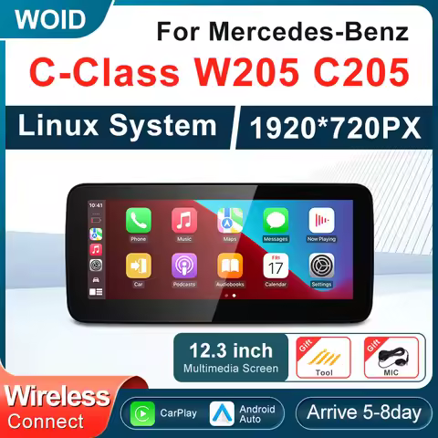For Mercedes Benz C Class C180 C200 C300 W205 NTG5.0 2015-2018 Car Multimedia Player Wireless Carpla