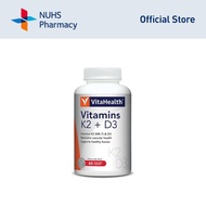 Vitahealth Vitamin K2 + D3 60 Vegetarian Capsules [NUHS Pharmacy]