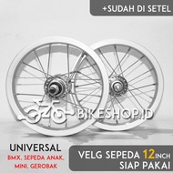 Velg 12 inch sepeda ukuran 12 inch bahan alluminium bisa buat bmx dan mini new