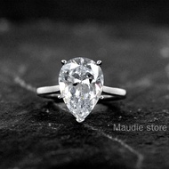 10*14mm 6ct 100% Real Moissanite Diamond Proposal Ring Super Luxury Drop Shape 100% Sterling S925 Gr