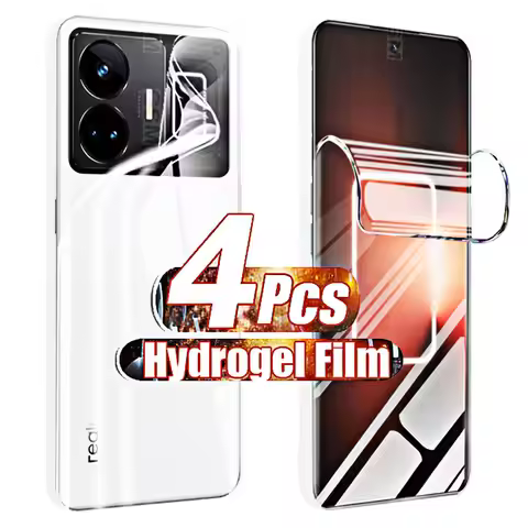 Transparent Hydrogel Film 4-1PCS Gel for Realme GT3 Full Cover Screen Protectors for Realme GT Neo 5