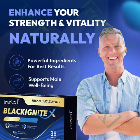 Trorexl-BlackIgnite X Passion & Drive Booster Supplement - Male Enhancing Performance - Size Enlarge