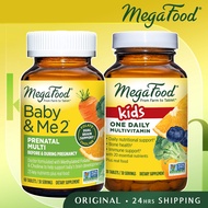 MegaFood Baby & Me 2 Prenatal Vitamin l DHA & Choline | Postnatal Multi | Probiotics + Prebiotics | 