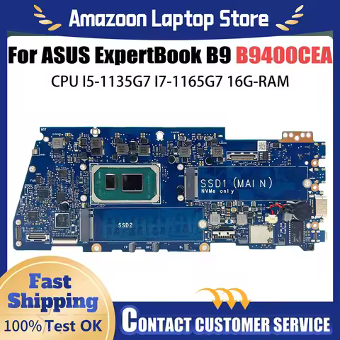 For ASUS ExpertBook B9 B9400C Motherboard B9400CEA B9400CEB B9400CEC B9400CEAR B9500CEA B9400CFA UM9