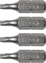 VEGA T5 TORX Security Star Bits. Professional Grade ¼ Inch Hex Shank TORX T-5 S2 Steel 1" Security S