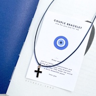 CODE H cross NECKLACE/cross necklace/leather rope necklace