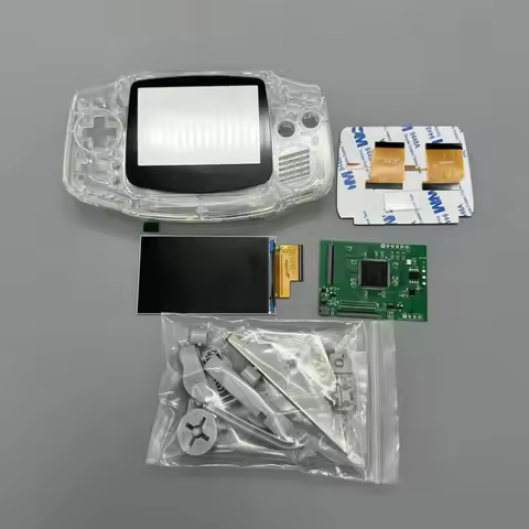 GBA IPS LCD no cut shell required easy to install 2.9 "IPS high brightness LCD and shell kit for Gam